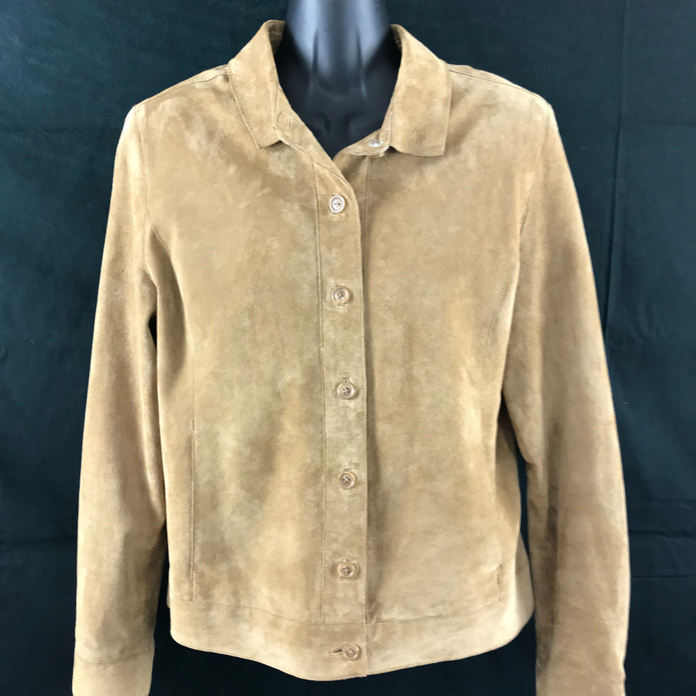 Isaac Mizrahi Suede Leather Jacket Sz Medium NWOT